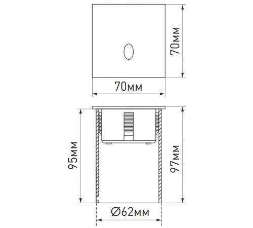 Встраиваемый светильник Arlight 025738 LT-GAP-S70x70-3W Warm3000 (WH, 30 deg)