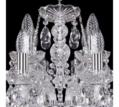 Подвесная люстра Bohemia Ivele Crystal 1411/8+4/195/Ni 1411