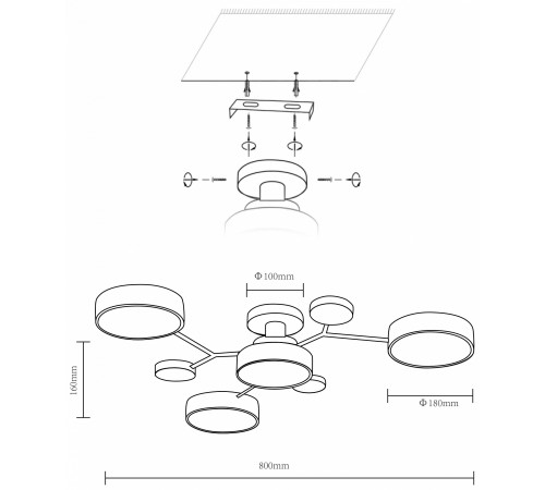 Потолочная люстра Velante 446-207-04 Velante
