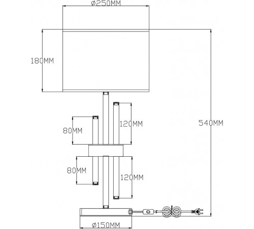 Настольная лампа декоративная Moderli V2641-1T Trio