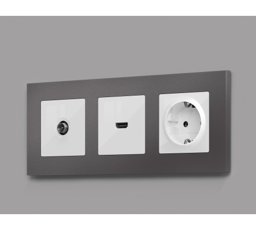 Накладка для ТВ-розетки Ambrella Volt AP1130 Quant