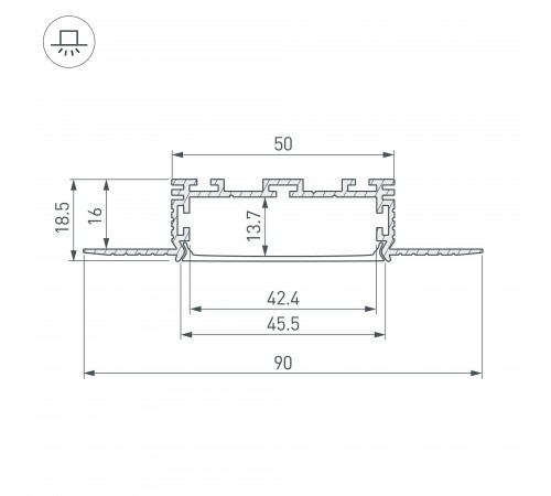 Профиль встраиваемый Arlight 28917 KLUS-POWER