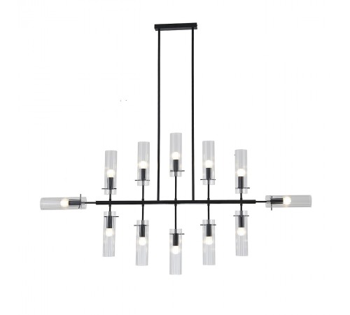 Люстра на штанге Indigo 11053/12R Black Saetta