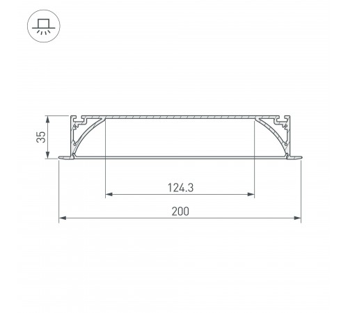 Короб встраиваемый Arlight 027916 ARH-POWER