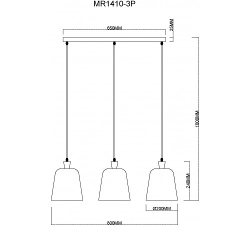 Подвесной светильник MyFar MR1410-3P Madina