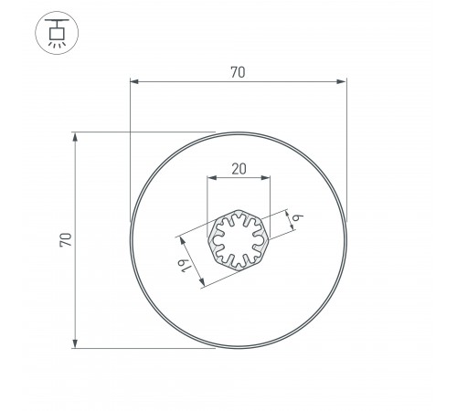 Профиль подвесной Arlight 037770 SL-ROUND