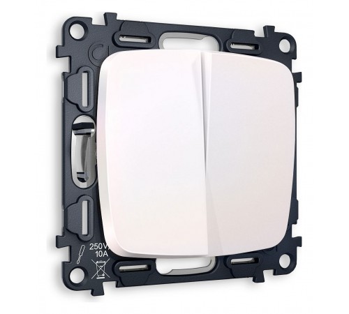 Выключатель двухклавишный без рамки Ambrella Volt MO203010 Quant