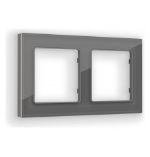 Рамка на 2 поста Ambrella Volt AF330652 Platos Стекло органическое