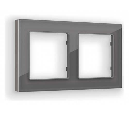 Рамка на 2 поста Ambrella Volt AF330652 Platos Стекло органическое