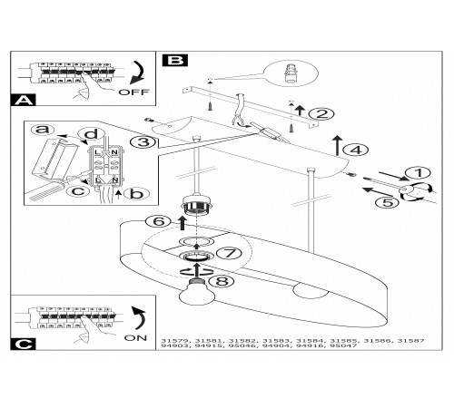 Подвесной светильник Eglo ПРОМО 31581 Pasteri