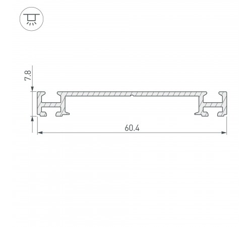 Крепеж Arlight 019870 PHS-3X-BASE-H7.8-2000 ANOD