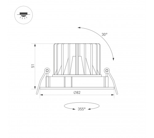 Встраиваемый светильник Arlight 035450 FORECAST