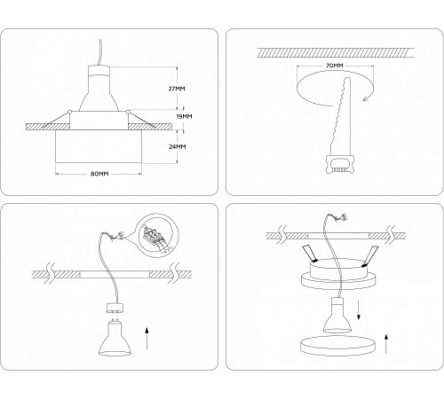 Встраиваемый светильник Ambrella Light TN3305 TN