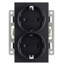 Розетка двойная с заземлением и со шторкой, без рамки Arlight 043765 SCT