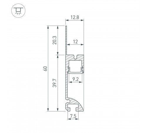 Профиль для плинтусов Arlight 041213 ARH-PLINTUS