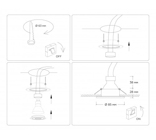Встраиваемый светильник Ambrella Light TN102451 TN