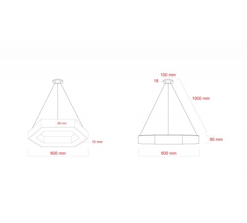 Подвесной светильник Эра Б0058880 Hexagon