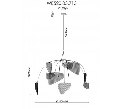 Подвесной светильник Wertmark WE520.03.713 Palma