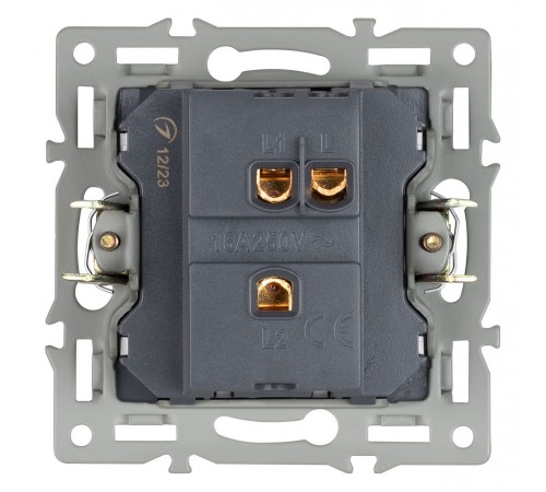 Выключатель проходной одноклавишный без рамки Arlight 043715 SWT