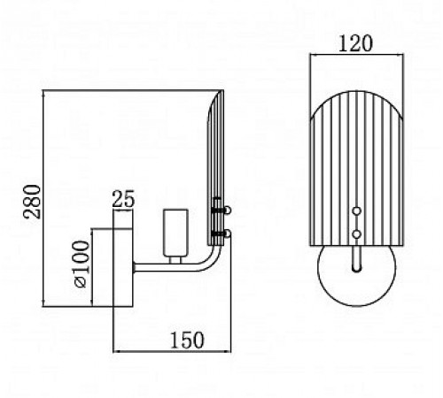 Бра iLamp W15571-1 CR+CL Dolce
