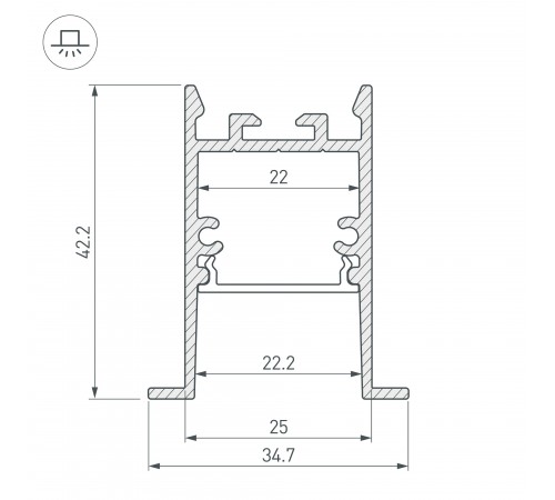 Профиль встраиваемый Arlight 031764 SL-COMFORT