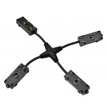 Соединитель X-образный для треков накладных Aployt APL.0280.00.05 Magnetic track 220