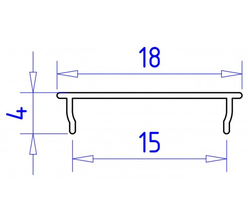 Профиль накладной гибкий Ambrella Light GP1600WH GP