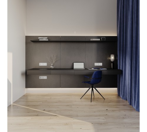 Розетка с заземлением, без рамки Voltum VLS040102 S70