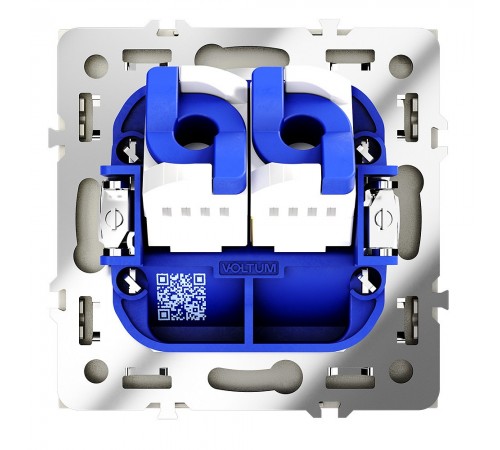 Розетка двойная Ethernet RJ-45 без рамки Voltum VLS060204 S70
