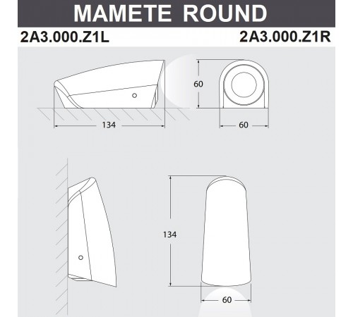 Накладной светильник Fumagalli 2A3.000.000.LXZ1L Mamete