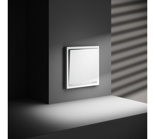 Выключатель проходной одноклавишный с подсветкой без рамки Voltum VLS010402 S70