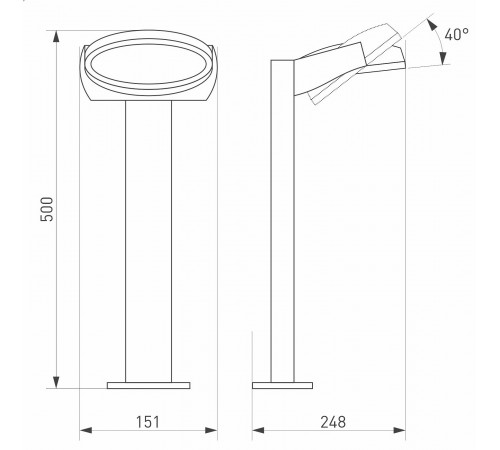 Наземный высокий светильник Arlight 029982 Eye