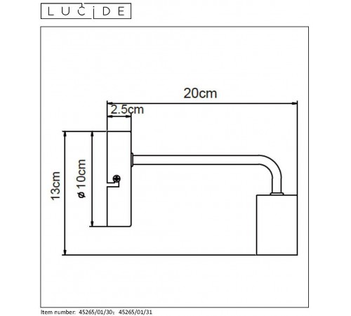 Бра Lucide 45265/01/31 Scott