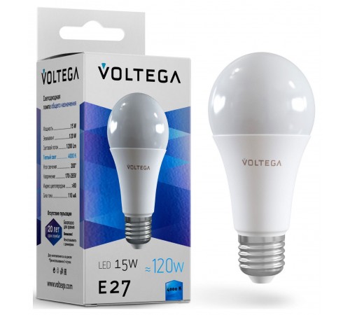 Лампа светодиодная Voltega 7157 General purpose bulb 15W