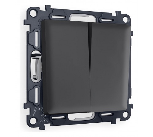 Выключатель двухклавишный без рамки Ambrella Volt MA903010 Quant