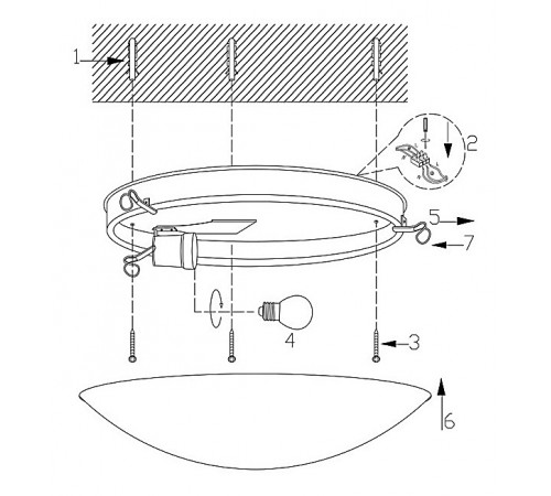 Накладной светильник Globo 40414-1 Alivia