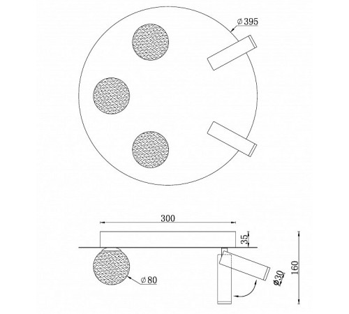 Потолочная люстра iLedex D4774-40 SWH Telescope