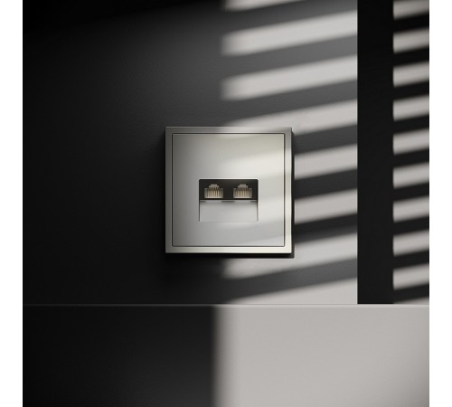 Розетка двойная Ethernet RJ-45 без рамки Voltum VLS060204 S70