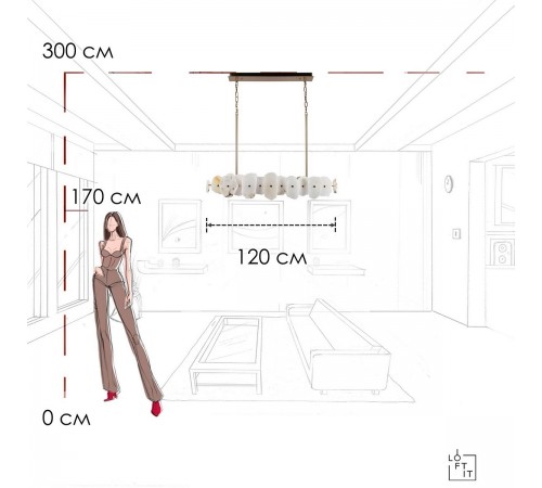 Подвесной светильник Loft it 10248/1200 Alicante