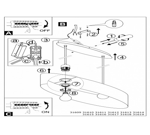 Подвесной светильник Eglo 31614 Maserlo