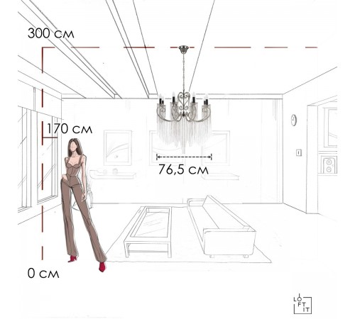 Подвесная люстра Loft it 10405/8 Wonderland