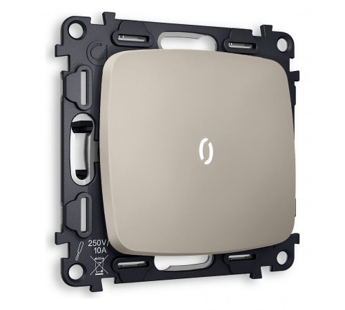 Выключатель одноклавишный с подсветкой без рамки Ambrella Volt MO362015 Quant