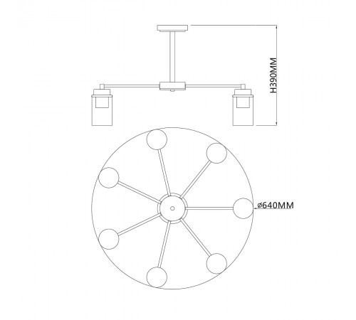 Люстра на штанге Escada 2118/7P Dinasty