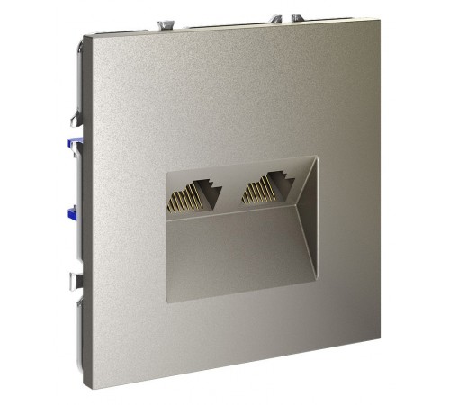 Розетка двойная Ethernet RJ-45 без рамки Voltum VLS060204 S70