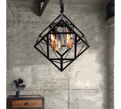 Подвесная люстра LUMINA DECO LDP 11339-4 BK Brutte