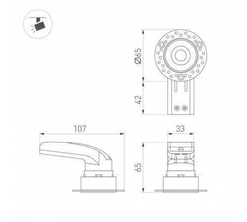 Встраиваемый светильник Arlight 047774 RIALTO