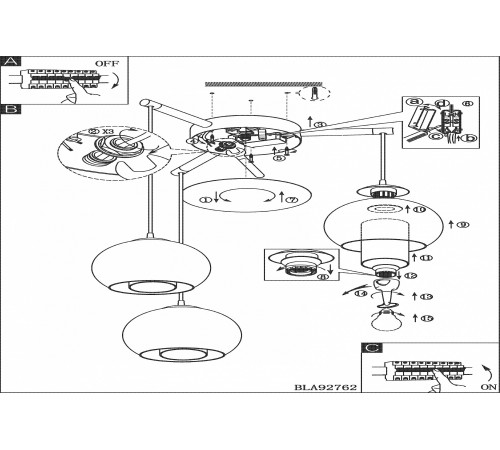 Подвесной светильник Eglo 92762 Bolsano