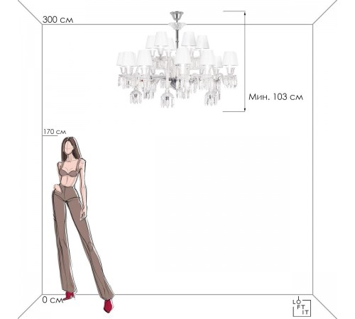 Подвесная люстра Loft it 10209/24 Flambeau