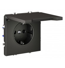 Розетка с заземлением и со шторкой, без рамки с крышкой Voltum VLS040306 S70