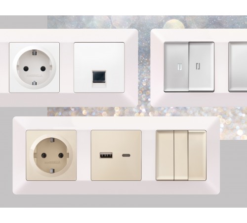 Рамка на 4 поста Ambrella Volt AF110204 Line